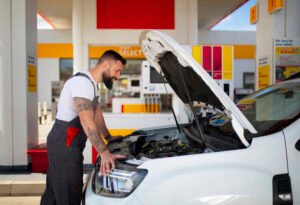 car service at gas station